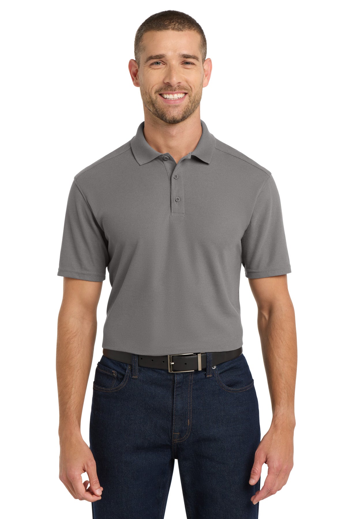Port Authority  EZPerformance  Pique Polo. K600 in Sterling Grey