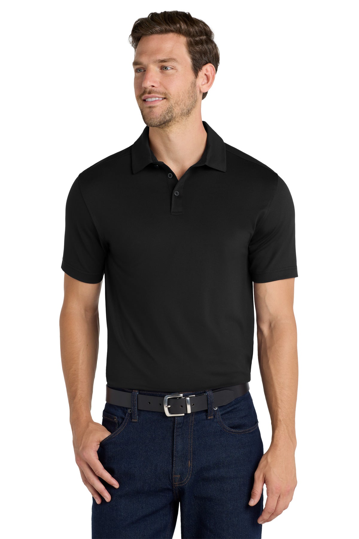Port Authority  City Stretch Polo K682 in Black