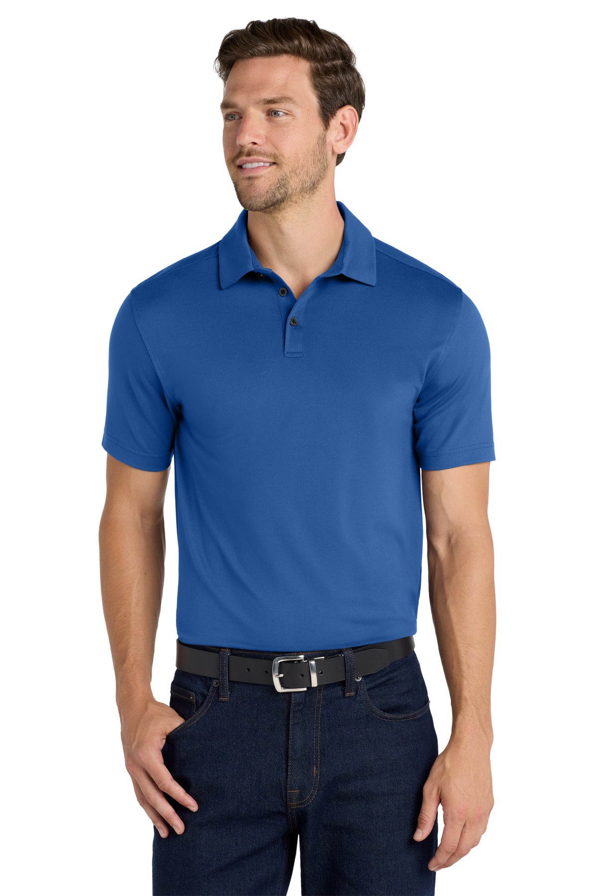 Port Authority  City Stretch Polo K682 in True Blue