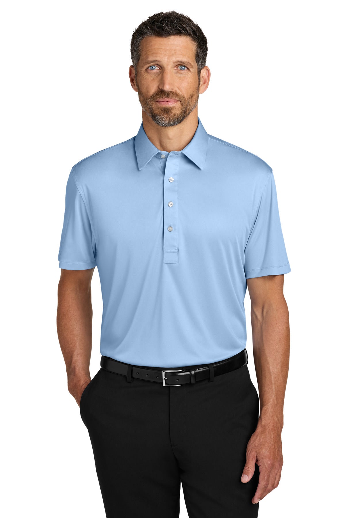 Port Authority Shirt Collar Polo K700 in Cloud Blue