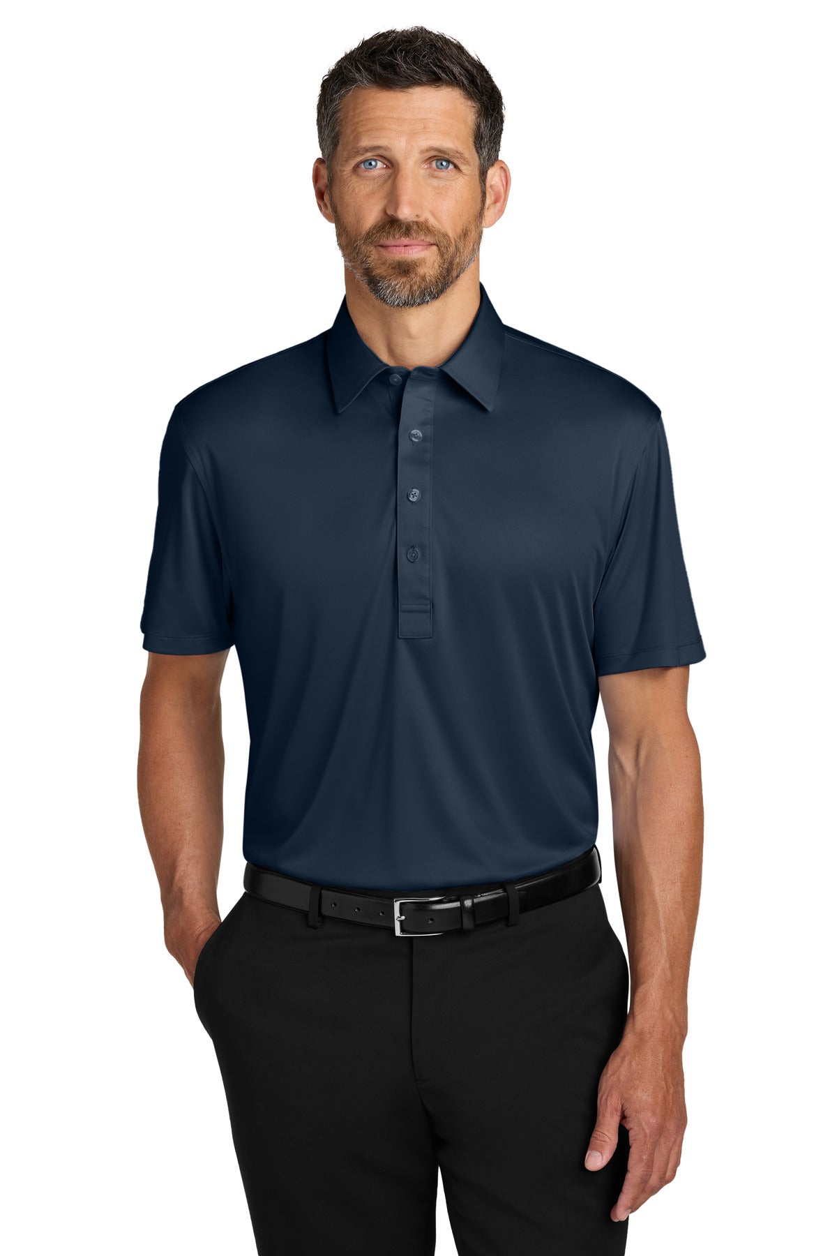 Port Authority Shirt Collar Polo K700 in River Blue Navy