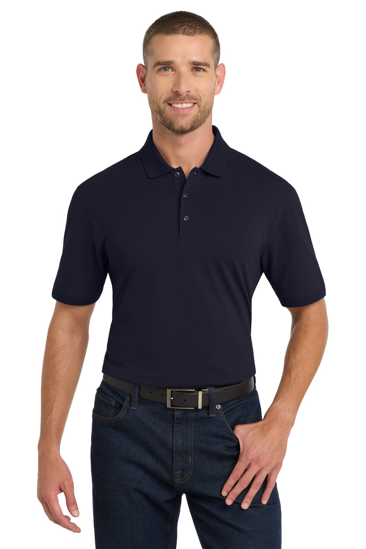 Port Authority EZCotton Polo. K8000 in Navy
