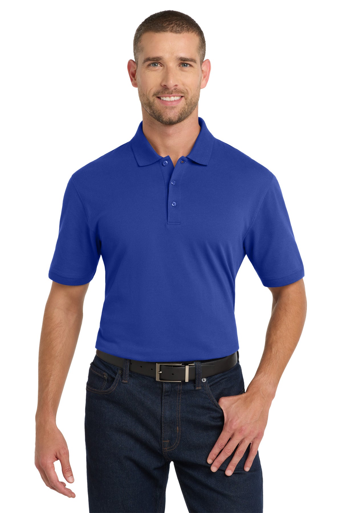 Port Authority EZCotton Polo. K8000 in True Royal