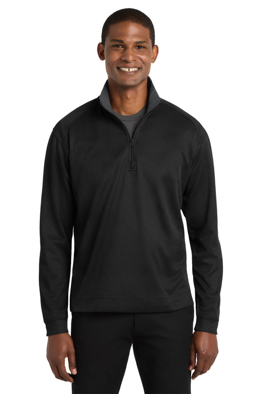 Port Authority Vertical Texture 1/4-Zip Pullover. K805 in Black/ Iron Grey