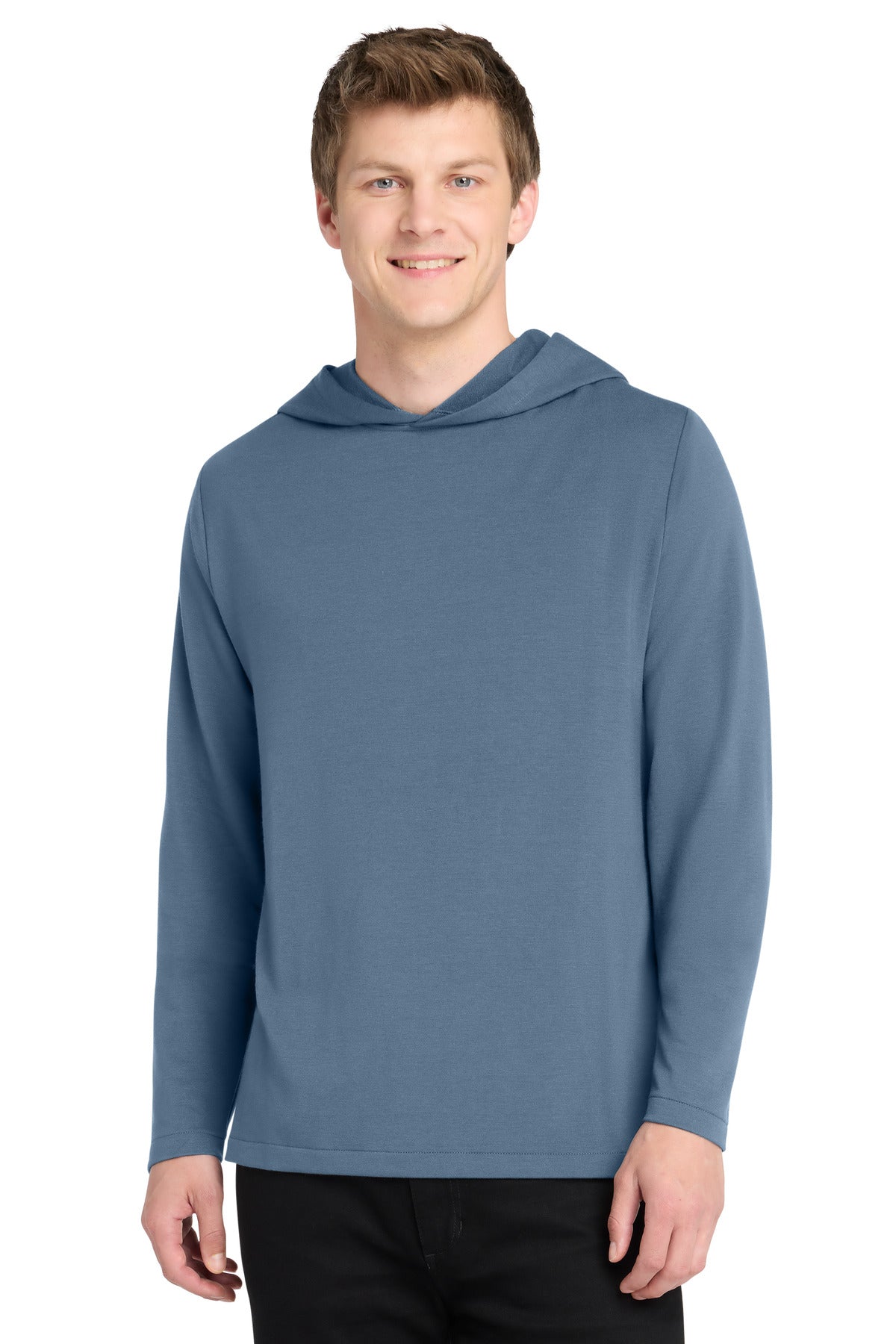Port Authority Microterry Pullover Hoodie K826 in Dusk Blue