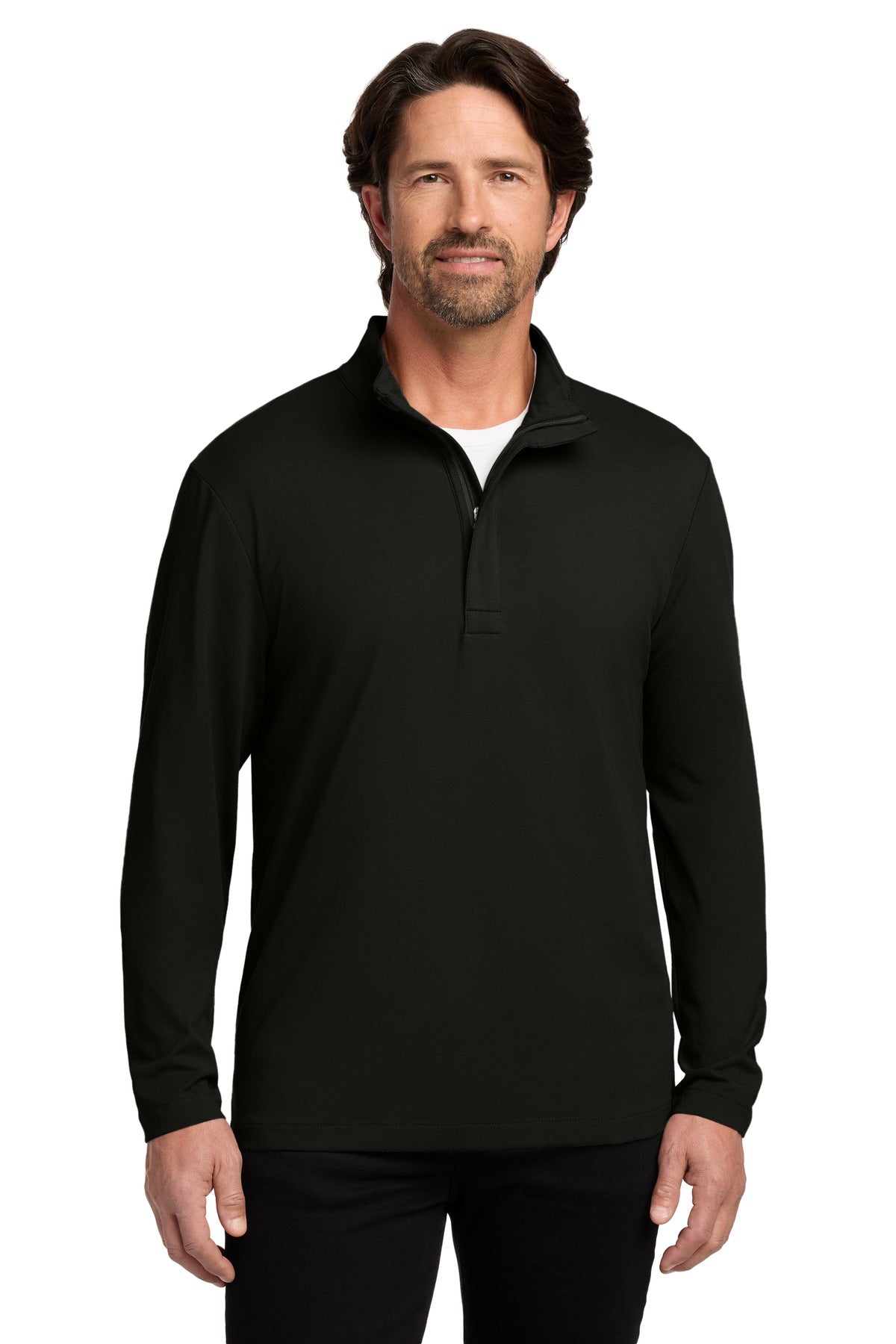 Port Authority Fairway Stretch 1/4-Zip K829 in Deep Black