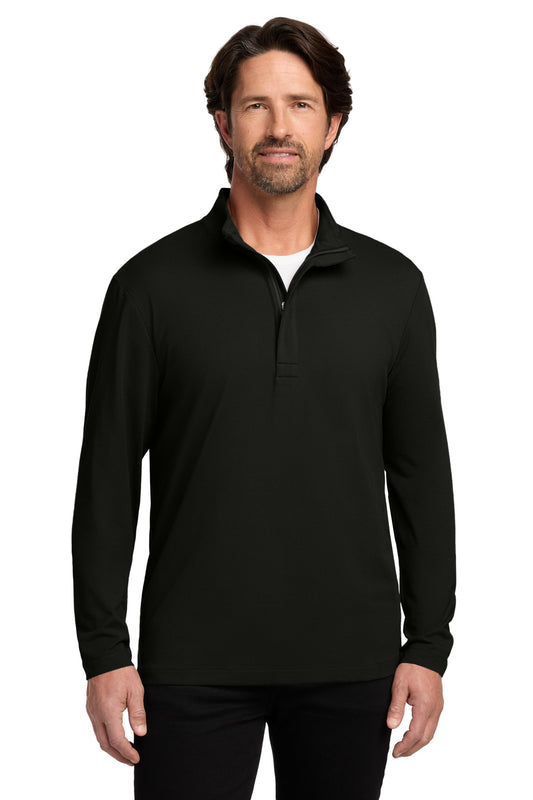 Port Authority Fairway Stretch 1/4-Zip K829 in Deep Black