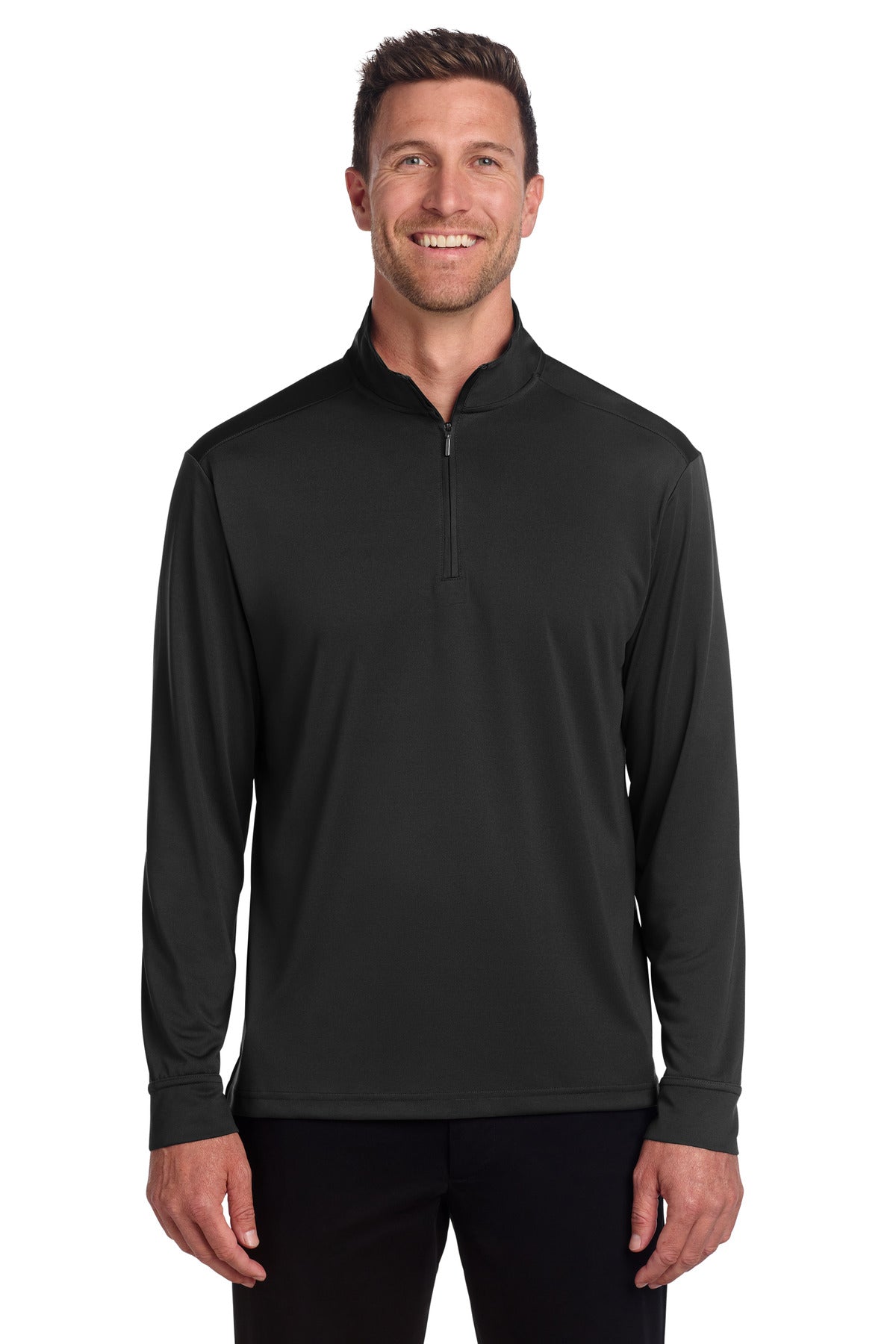 Port Authority C-FREE Snag-Proof 1/4-Zip K865 in Deep Black