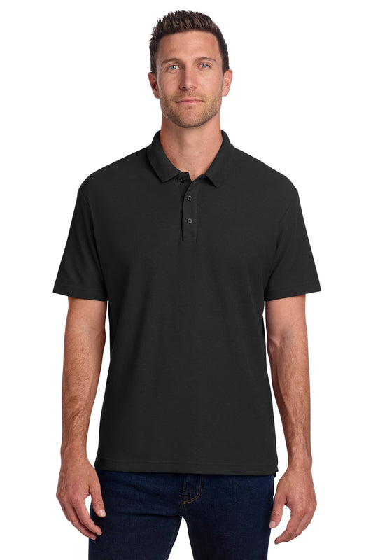 Port Authority C-FREE Cotton Blend Pique Polo K867 in Black