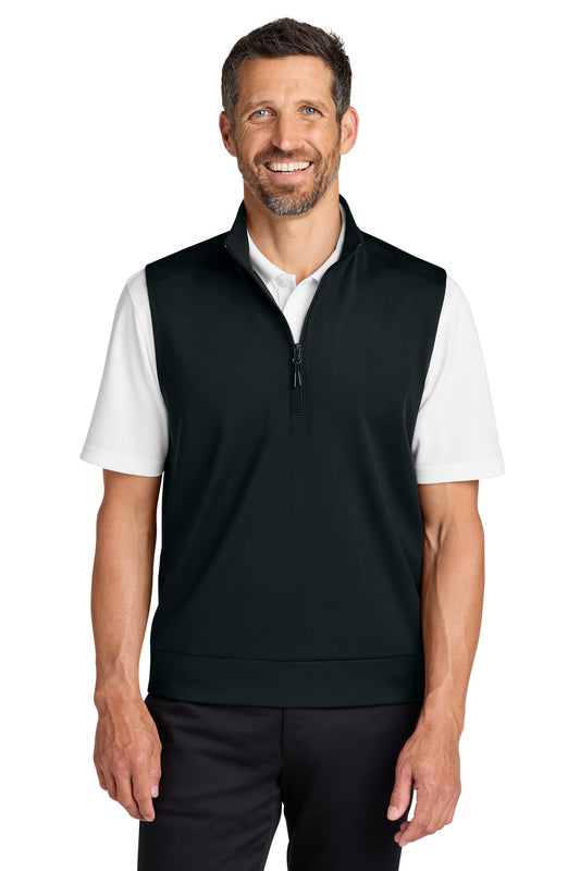 Port Authority C-FREE Double Knit 1/4-Zip Vest K880V in Deep Black
