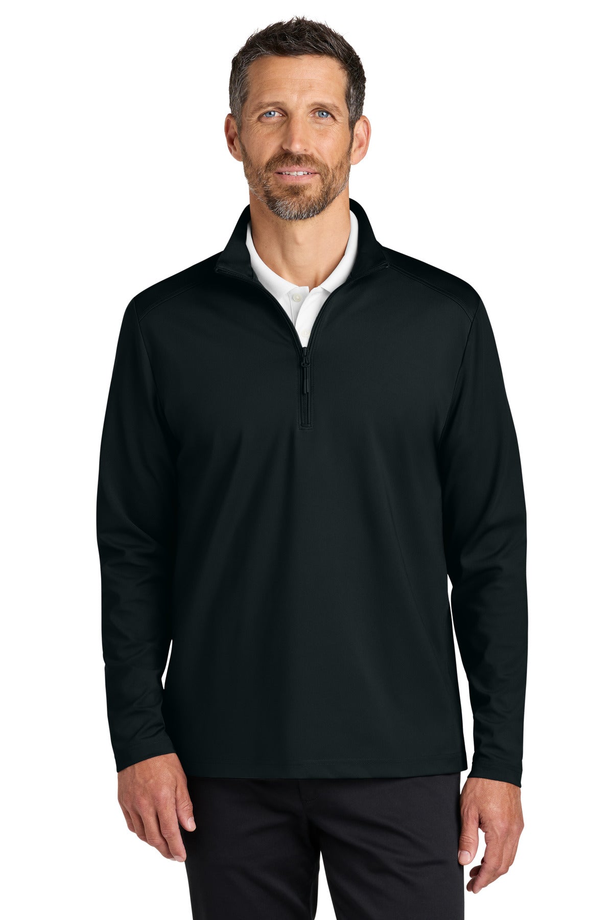Port Authority C-FREE Double Knit 1/4-Zip K880 in Deep Black