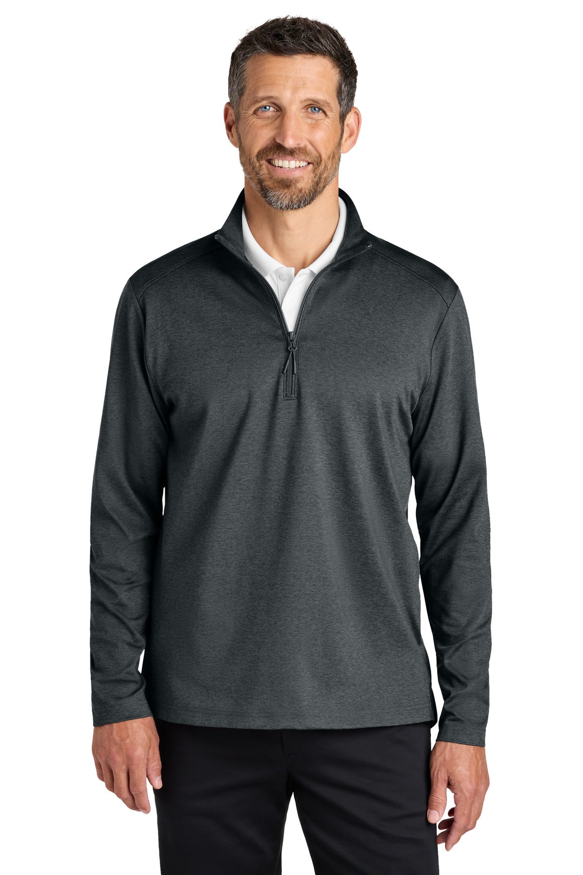 Port Authority C-FREE Double Knit 1/4-Zip K880 in Grey Steel Heather