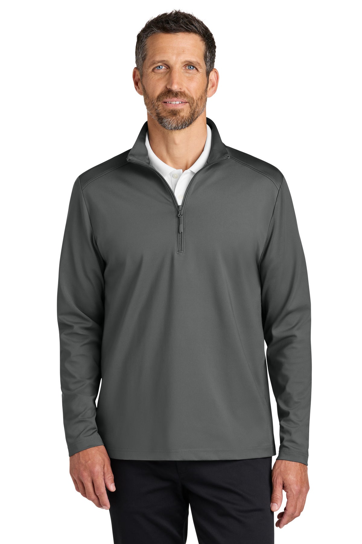 Port Authority C-FREE Double Knit 1/4-Zip K880 in Smoke Grey