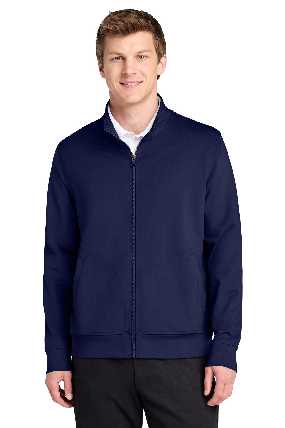 Port Authority C-FREE Double Knit Full-Zip K881 in True Navy