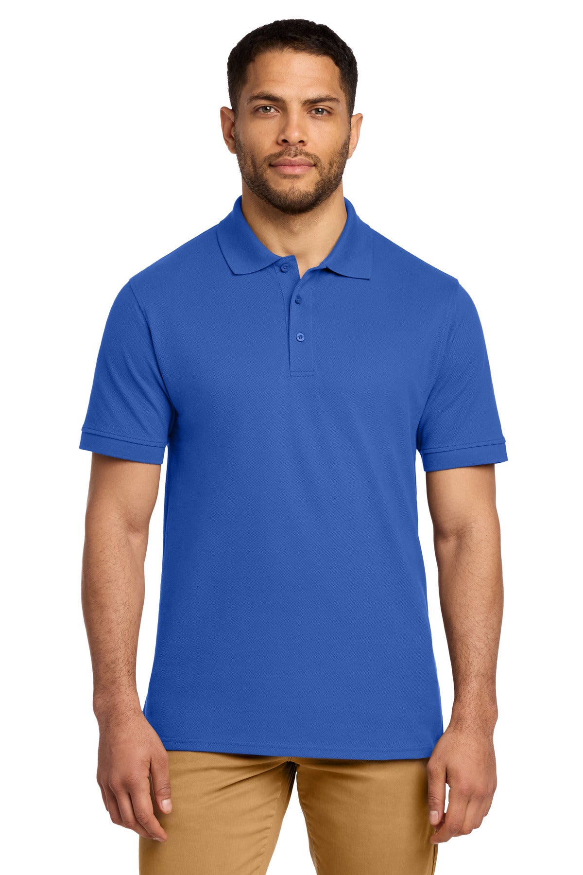 Port & Co Combed Ring Spun Pique Polo. KP1500 in Royal