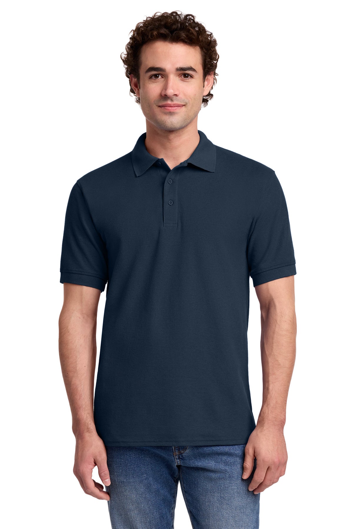 Port & Co Core Blend Pique Polo. KP155 in Deep Navy