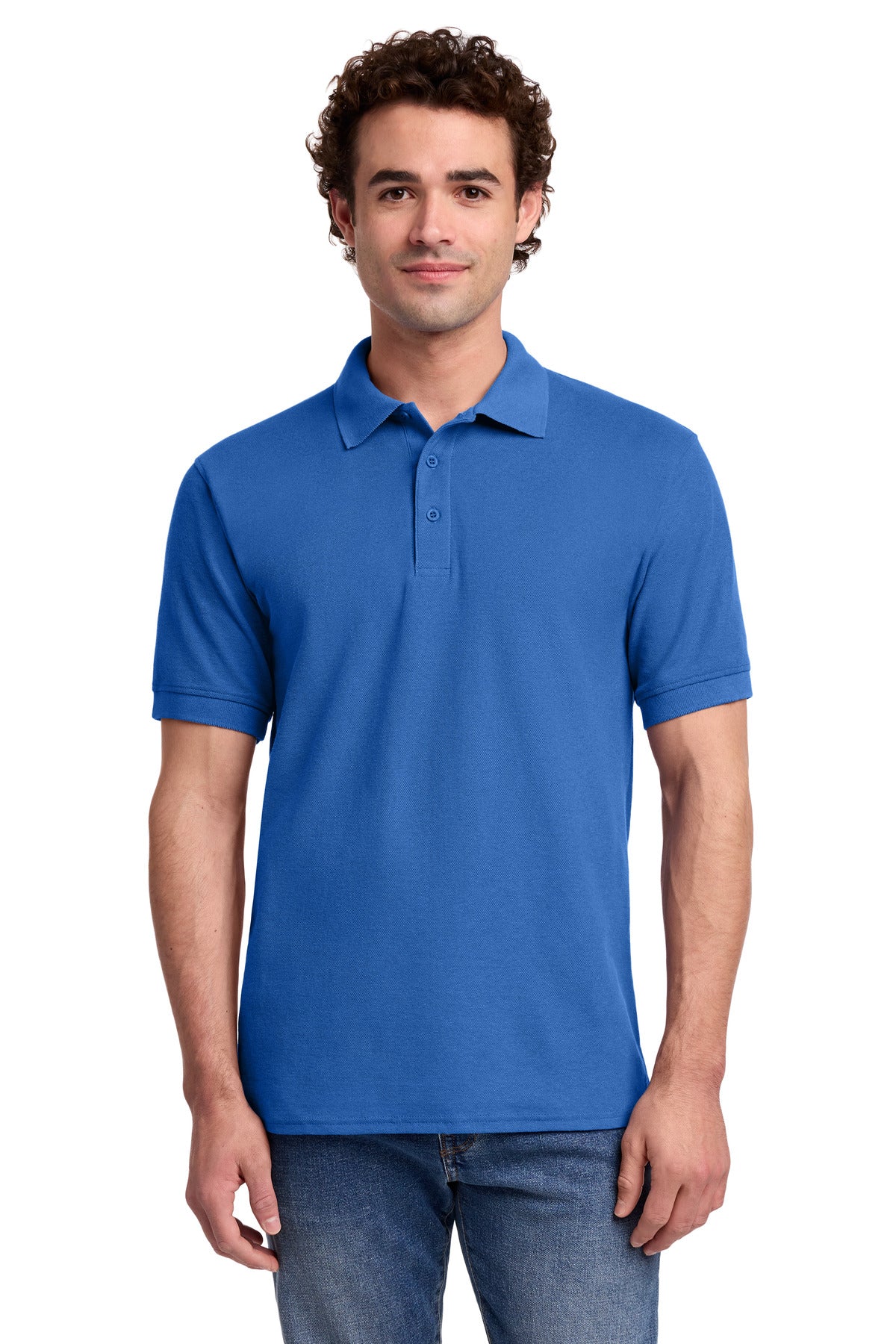 Port & Co Core Blend Pique Polo. KP155 in Royal