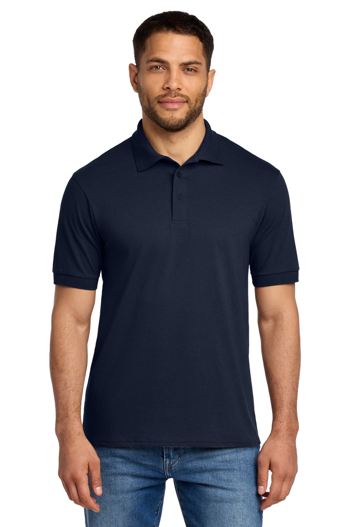 Port & Co Core Blend Jersey Knit Polo. KP55 in Deep Navy