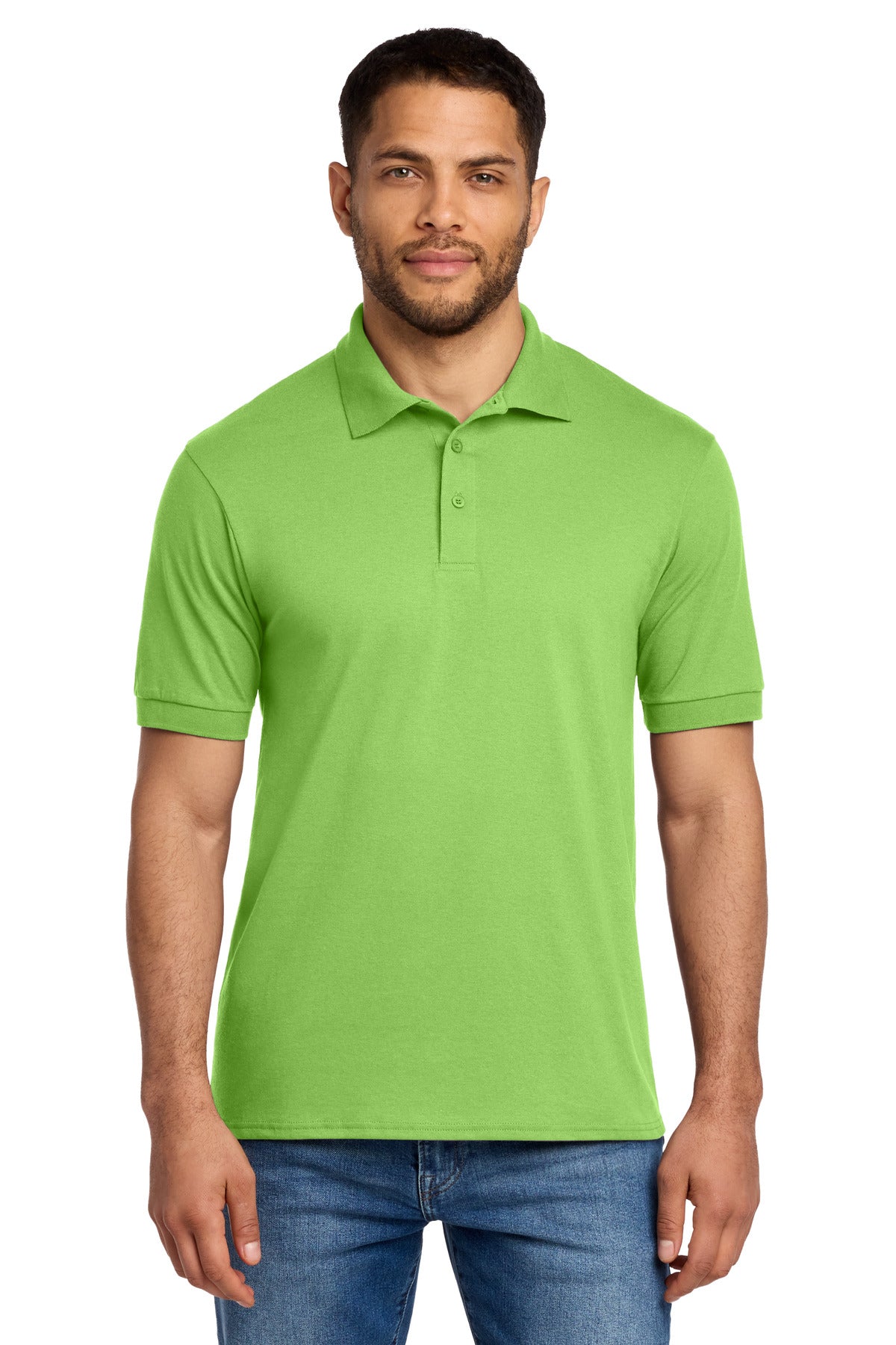 Port & Co Tall Core Blend Jersey Knit Polo. KP55T in Lime