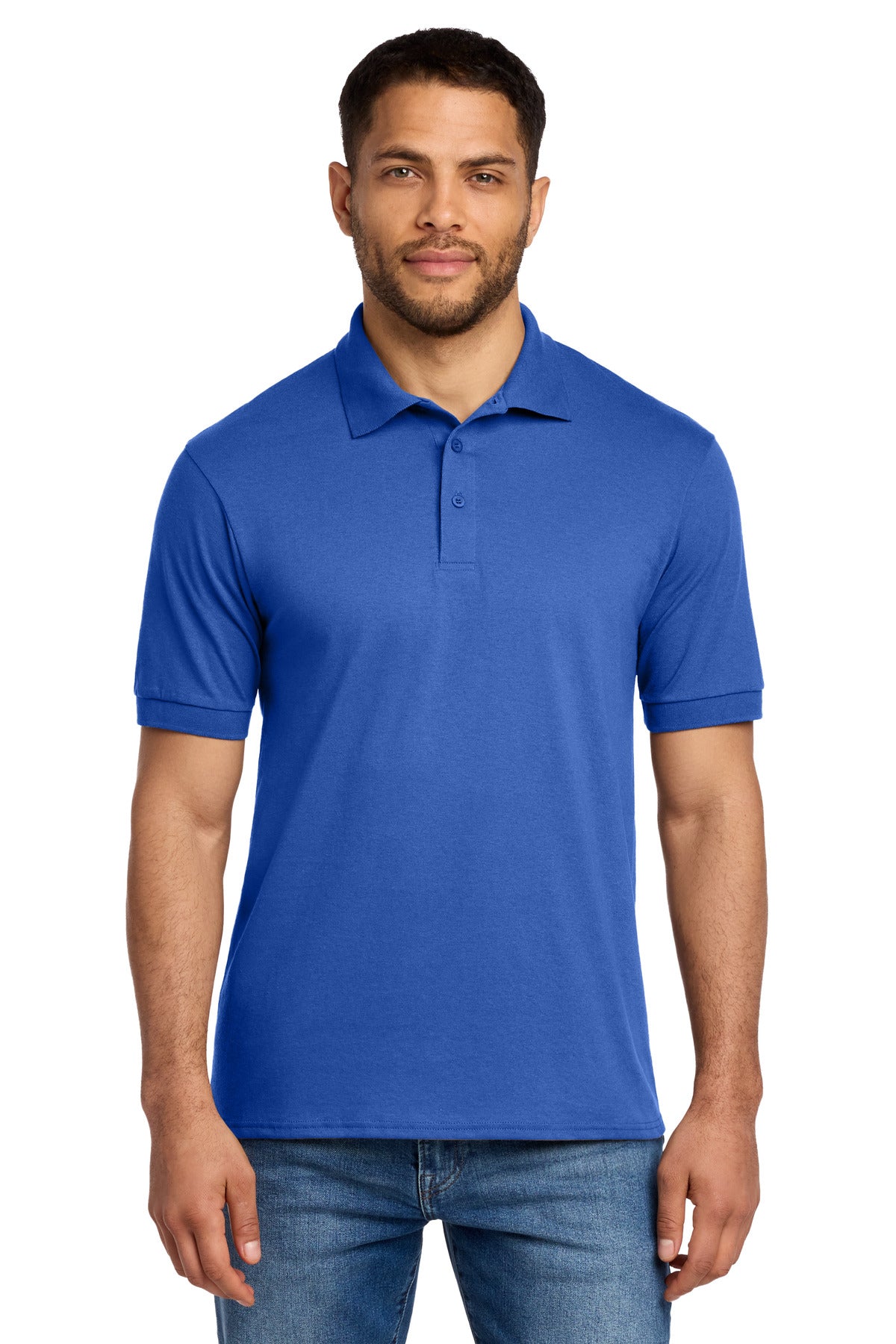 Port & Co Core Blend Jersey Knit Polo. KP55 in Royal