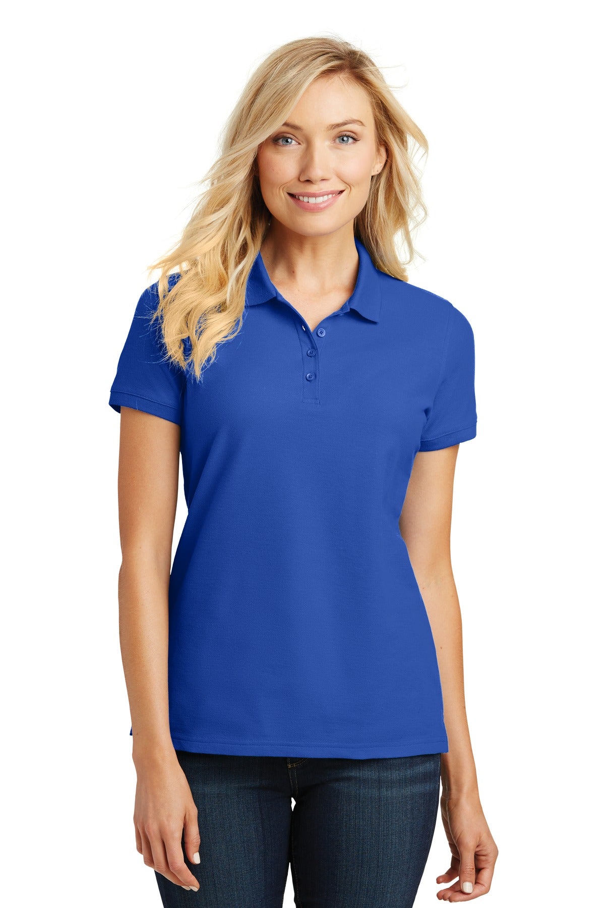 Port Authority Women's Core Classic Pique Polo. L100 in True Royal