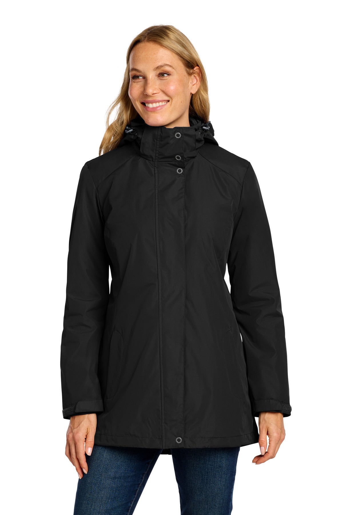 Port Authority Women's All-Weather 3-in-1 Jacket L123 in Black
