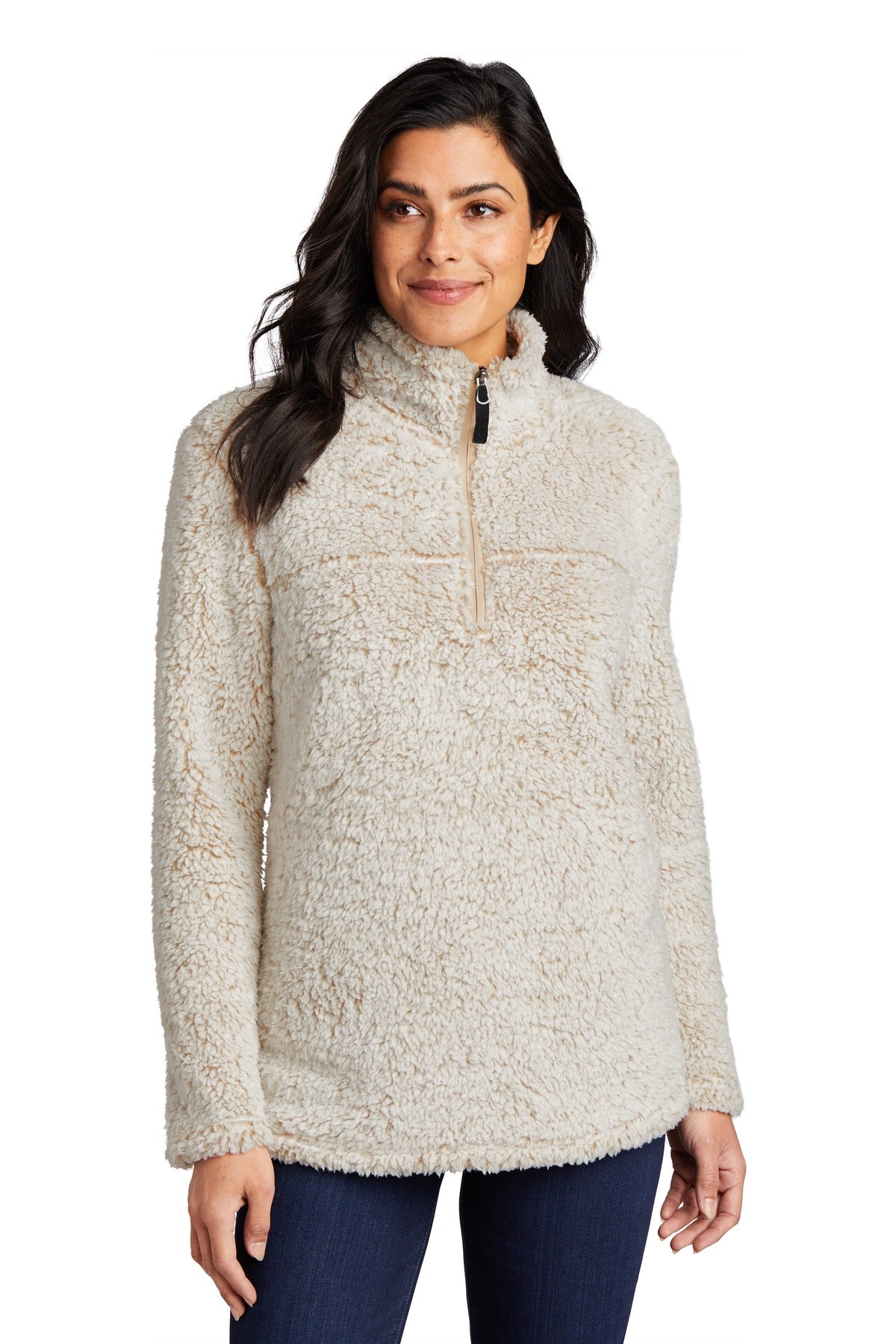 Port Authority Women's Cozy 1/4-Zip Fleece L130 in Oatmeal Heather