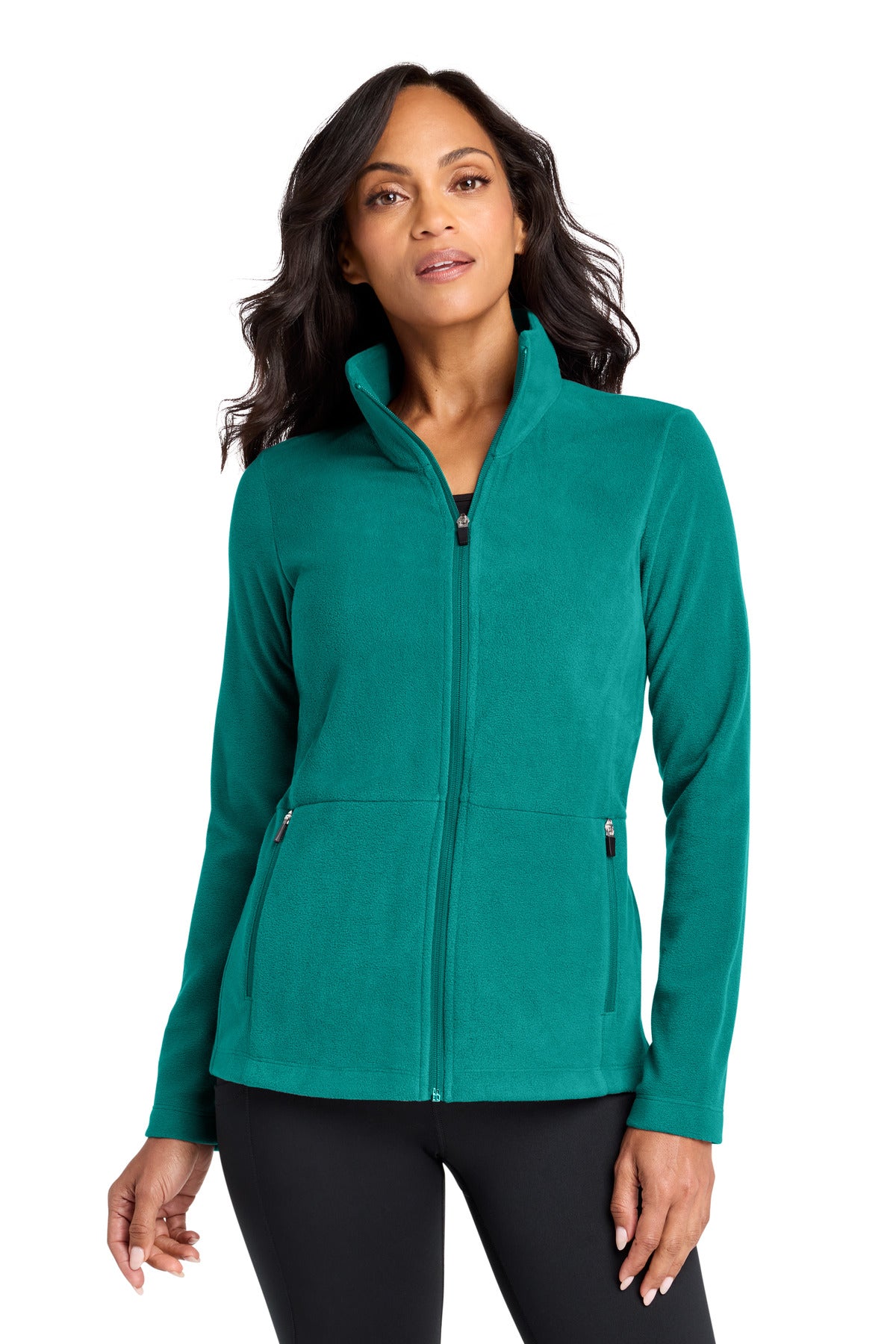 Port Authority Women's Accord Microfleece Jacket L151 in Teal Blue