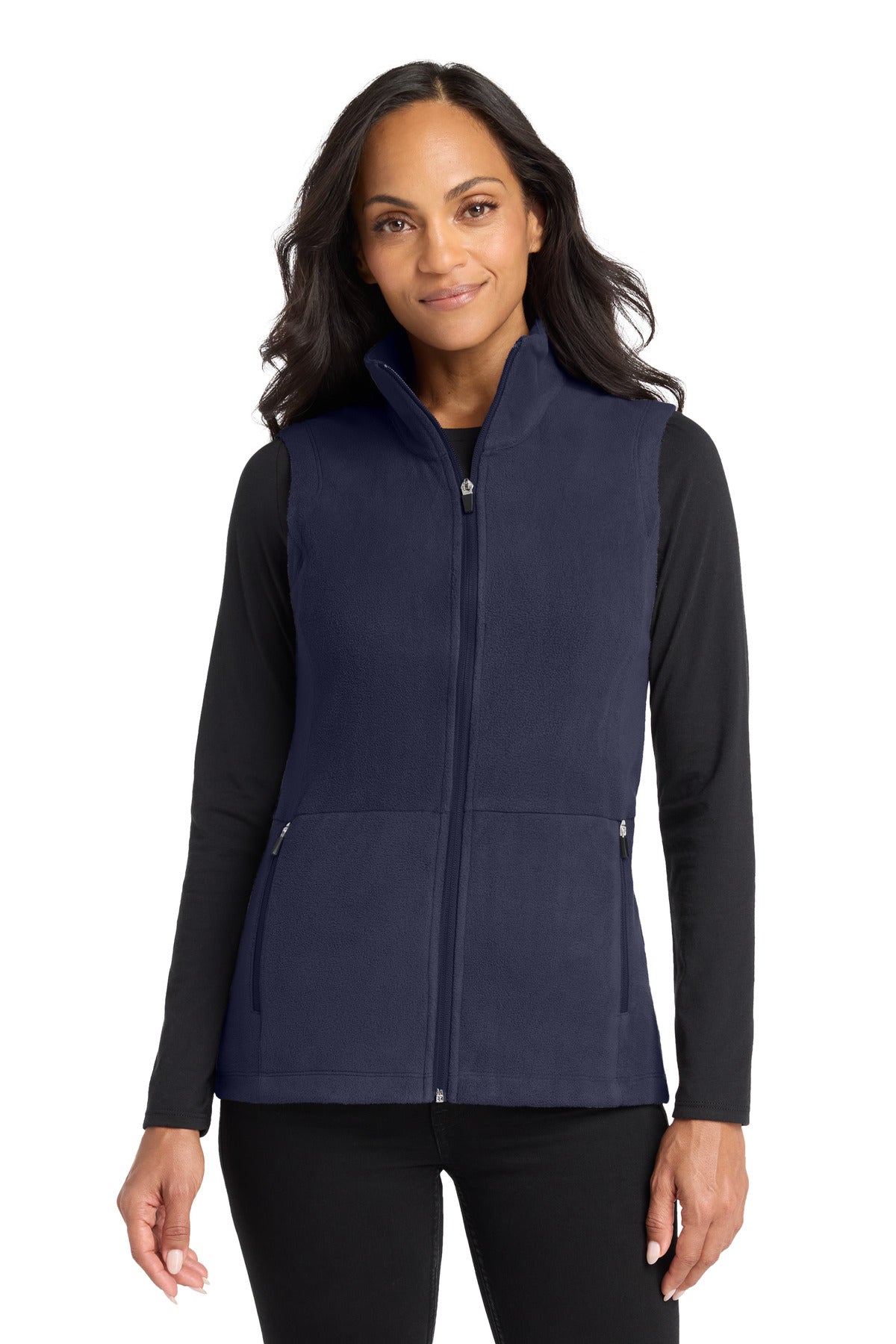 Port Authority Women's Accord Microfleece Vest L152 in Navy