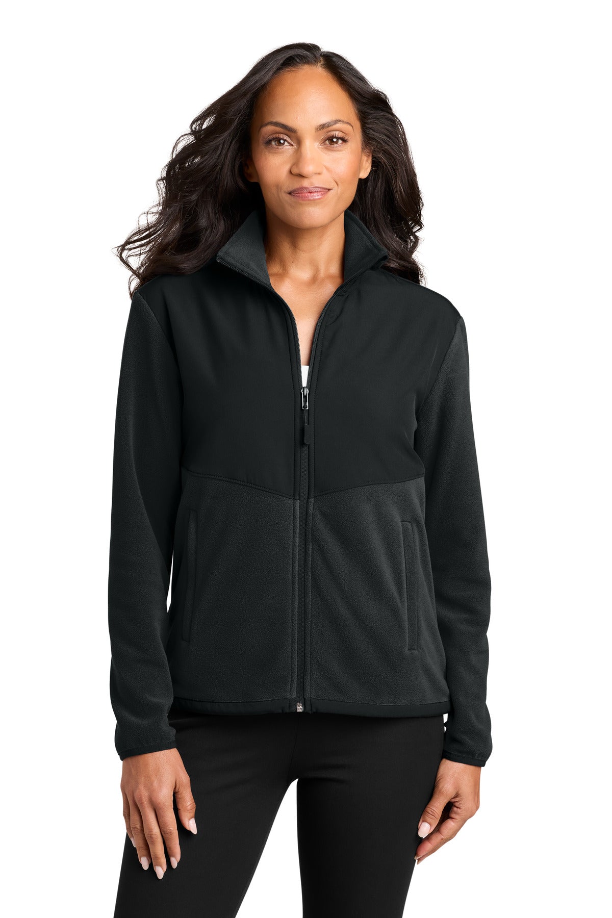 Port Authority Women's Therma-Tek Fleece Jacket L180 in Black