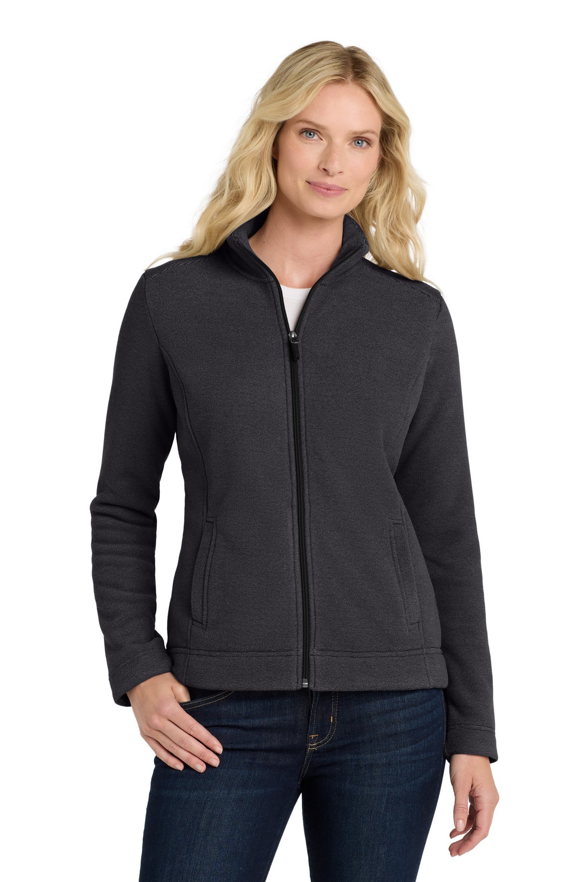 Port Authority  Women's Ultra Warm Brushed Fleece Jacket. L211 in Graphite/ Deep Black