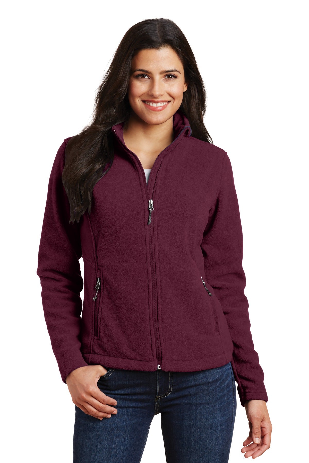 Port Authority Women's Value Fleece Jacket. L217 in Maroon
