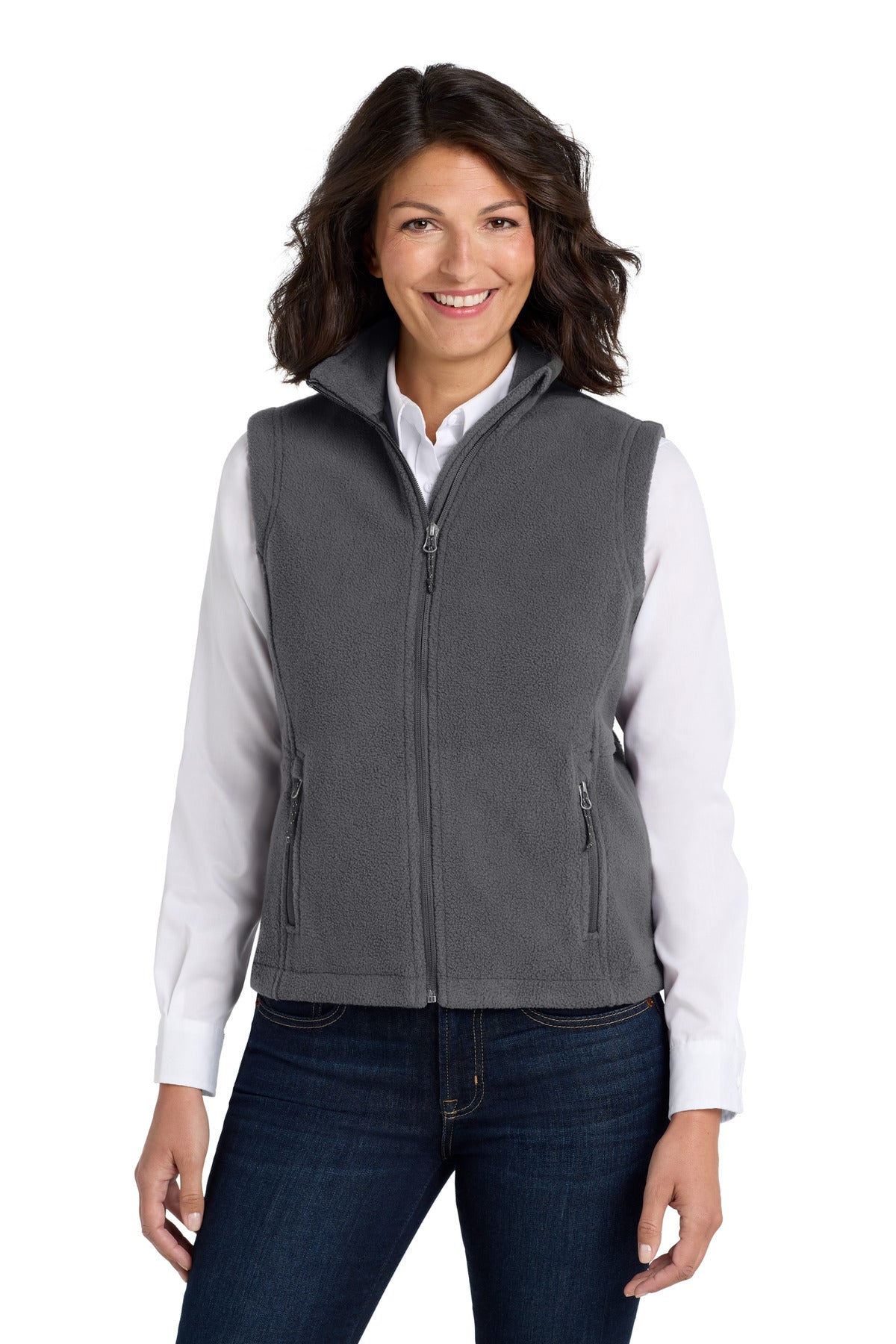 Port Authority Women's Value Fleece Vest. L219 in Iron Grey