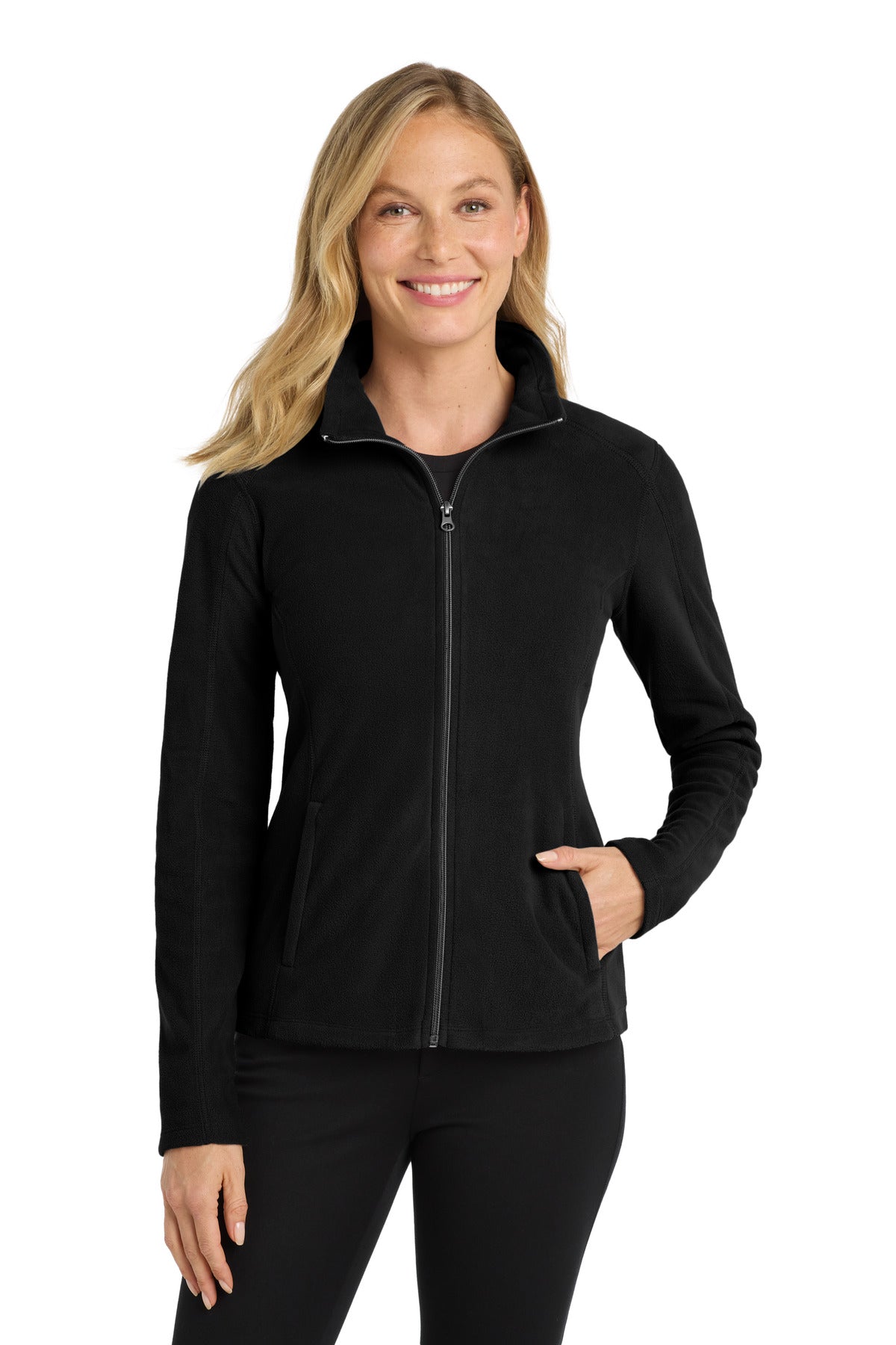 Port Authority Women's Microfleece Jacket. L223 in Black