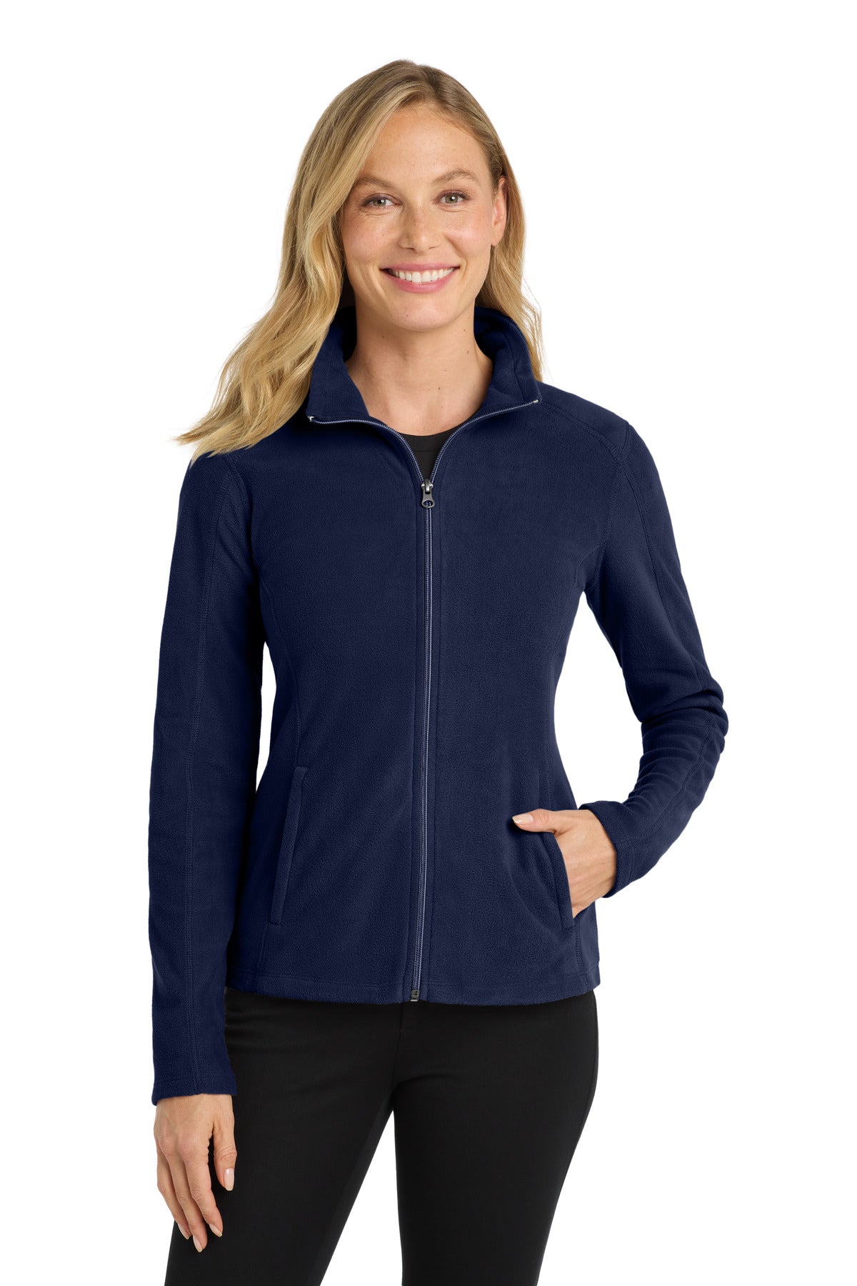 Port Authority Women's Microfleece Jacket. L223 in True Navy