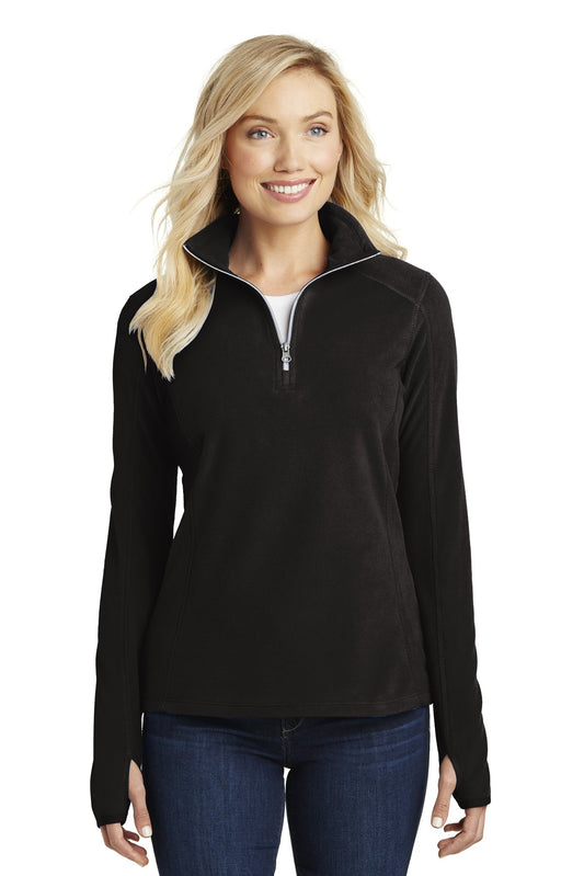 Port Authority Women's Microfleece 1/2-Zip Pullover. L224 in Black
