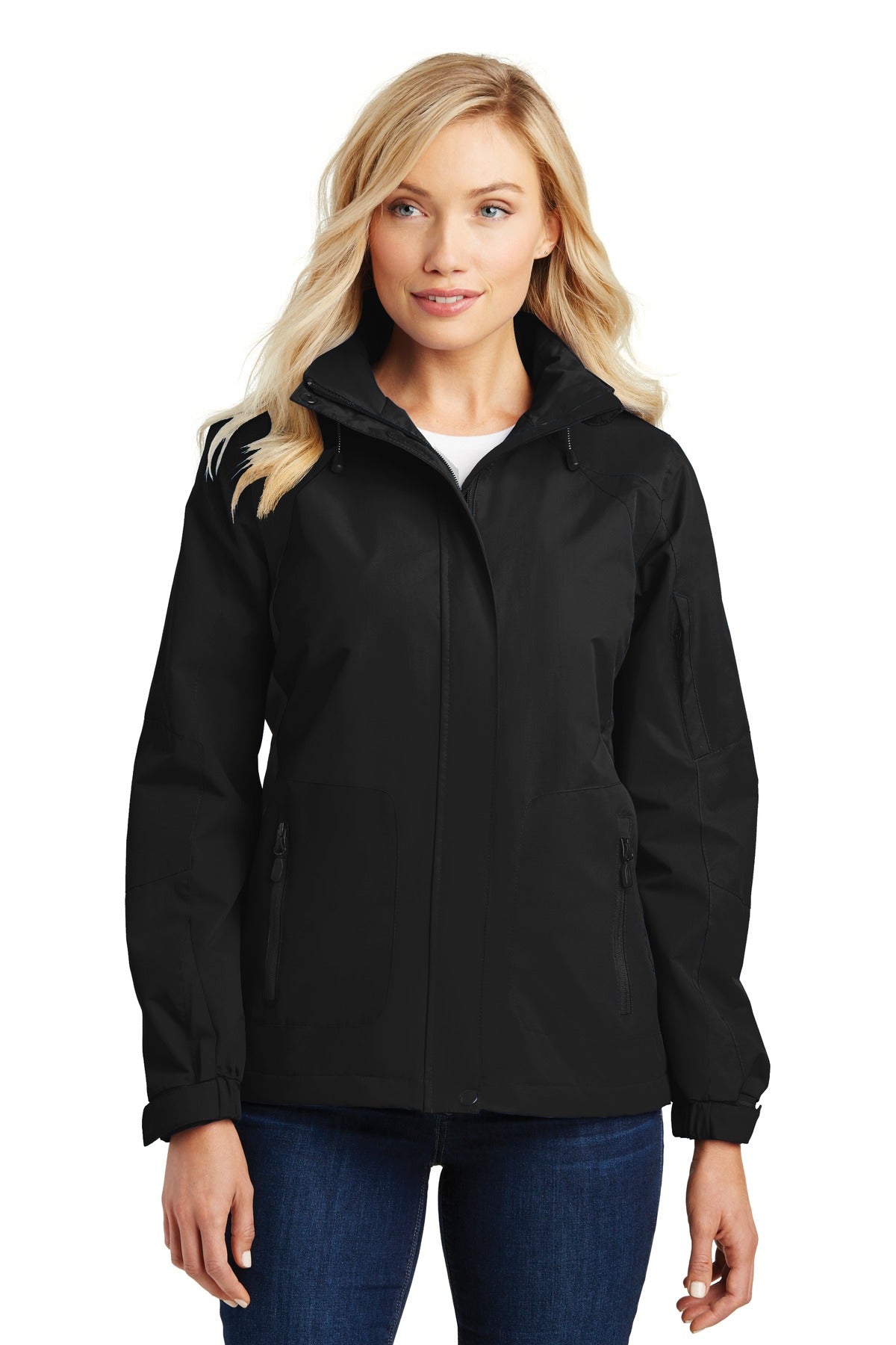 Port Authority Women's All-Season II Jacket. L304 in Black/ Black