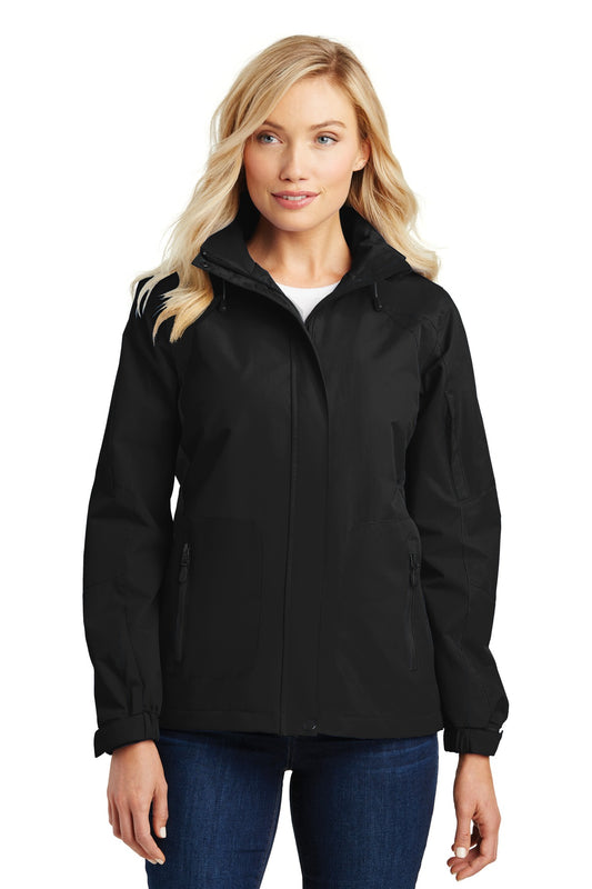 Port Authority Women's All-Season II Jacket. L304 in Black/ Black