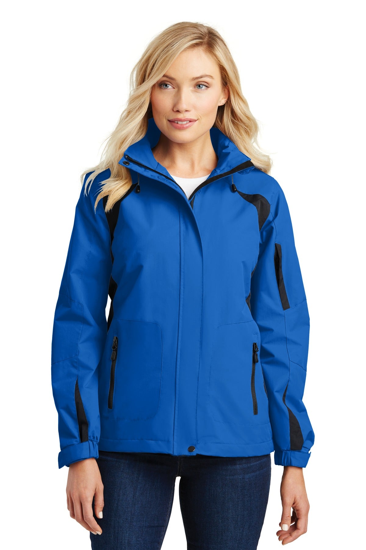 Port Authority Women's All-Season II Jacket. L304 in Snorkel Blue/ Black