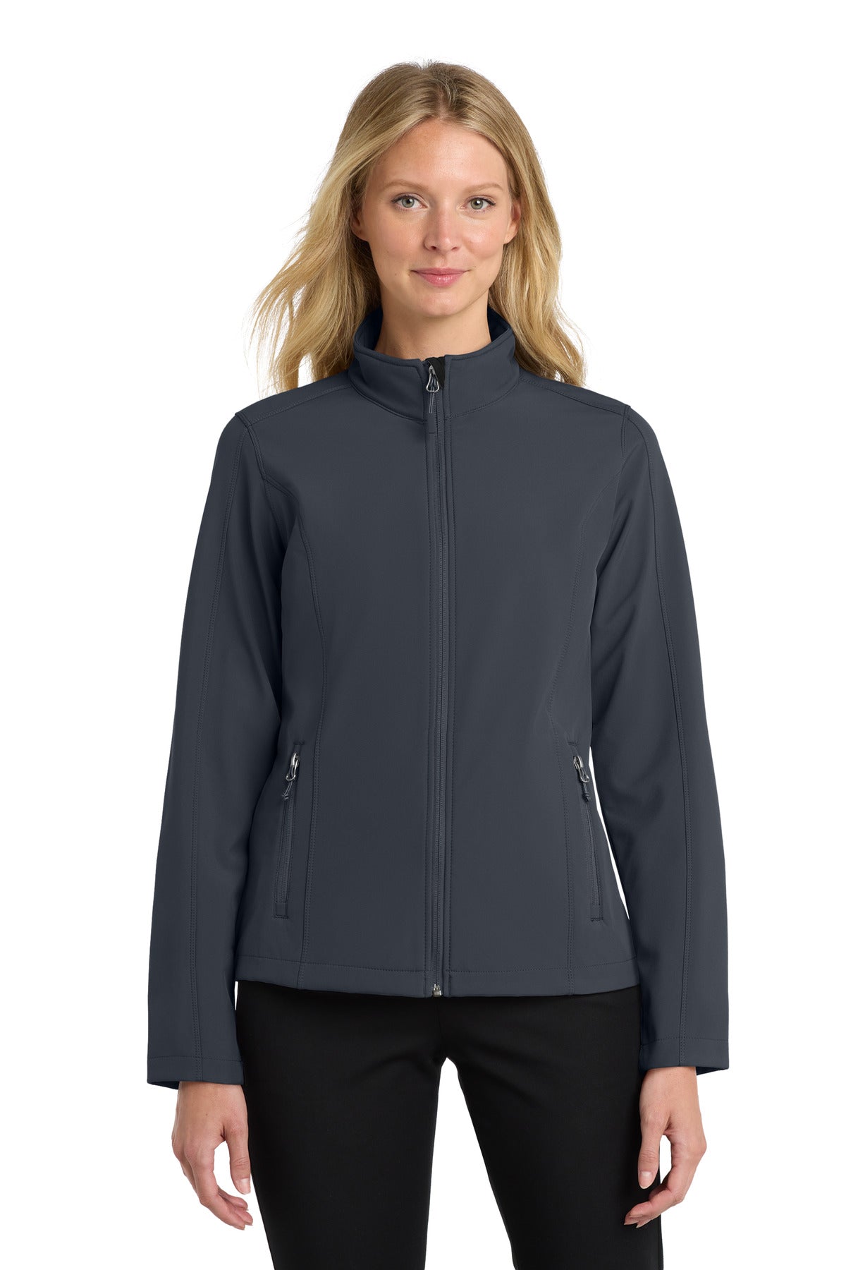 Port Authority Women's Core Soft Shell Jacket. L317 in Battleship Grey
