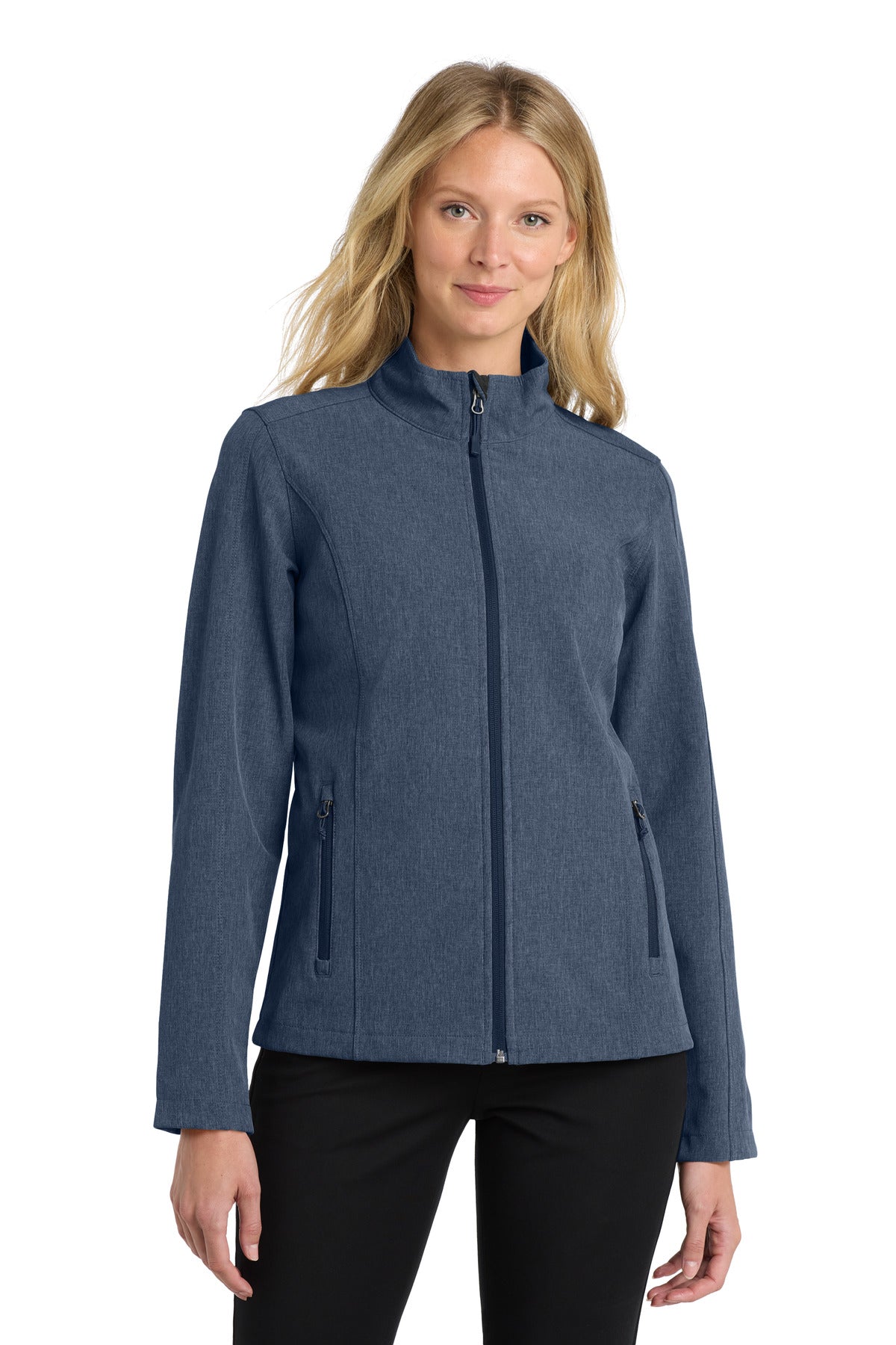 Port Authority Women's Core Soft Shell Jacket. L317 in Navy Heather