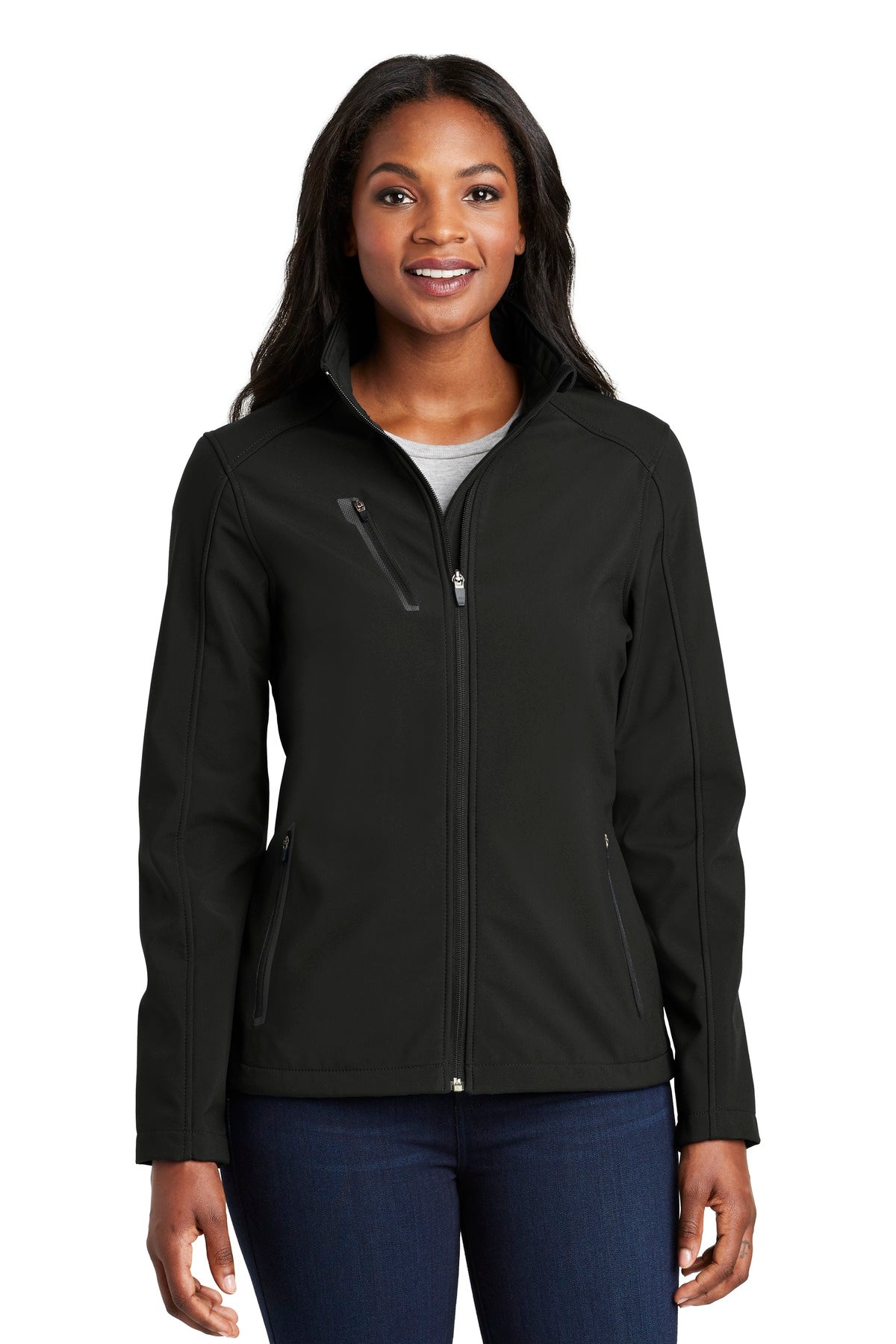 Port Authority Women's Welded Soft Shell Jacket. L324 in Black
