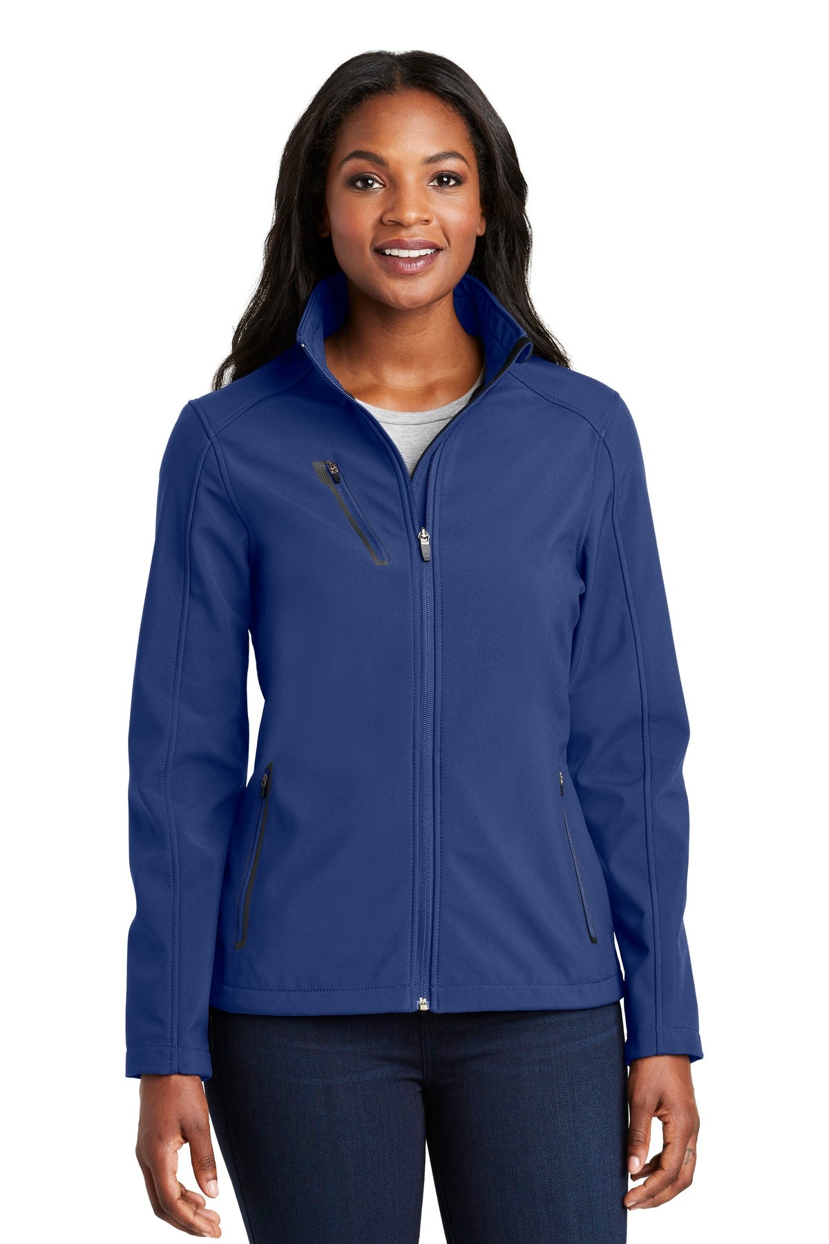 Port Authority Women's Welded Soft Shell Jacket. L324 in Estate Blue