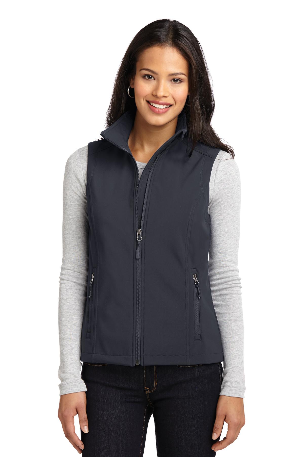 Port Authority Women's Core Soft Shell Vest. L325 in Battleship Grey