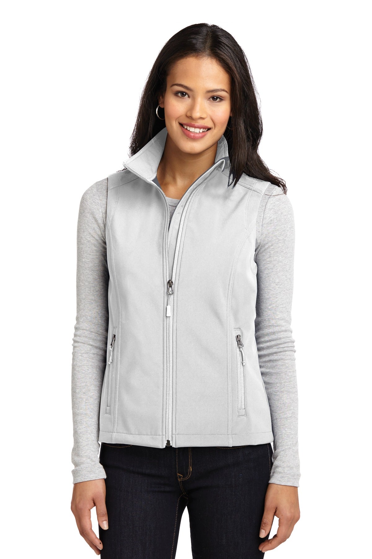 Port Authority Women's Core Soft Shell Vest. L325 in Marshmallow