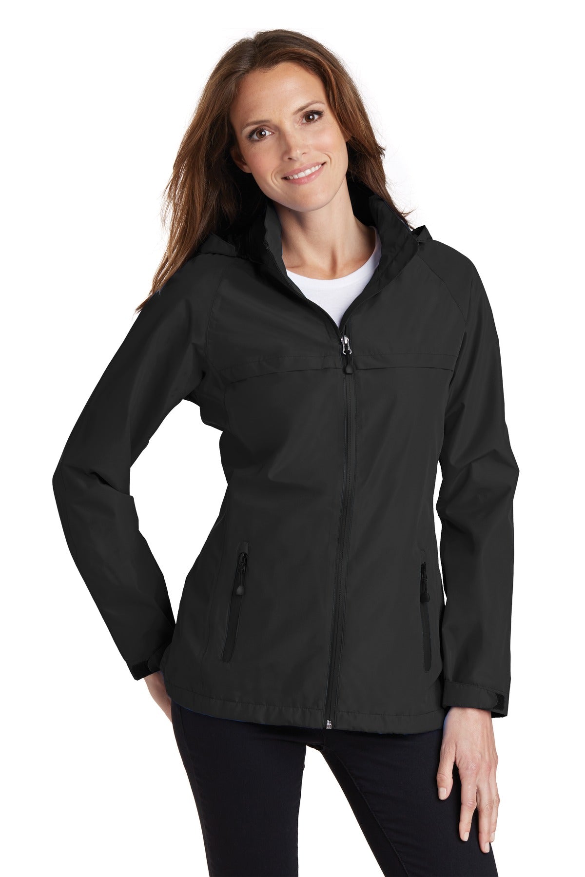 Port Authority Women's Torrent Waterproof Jacket. L333 in Black