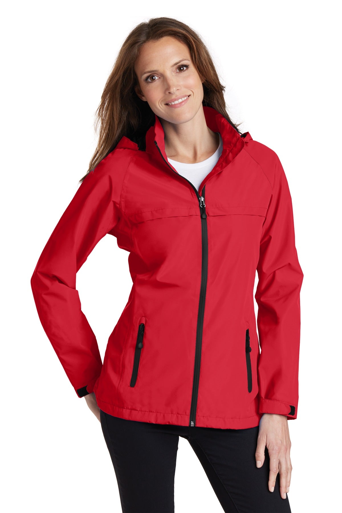 Port Authority Women's Torrent Waterproof Jacket. L333 in Engine Red
