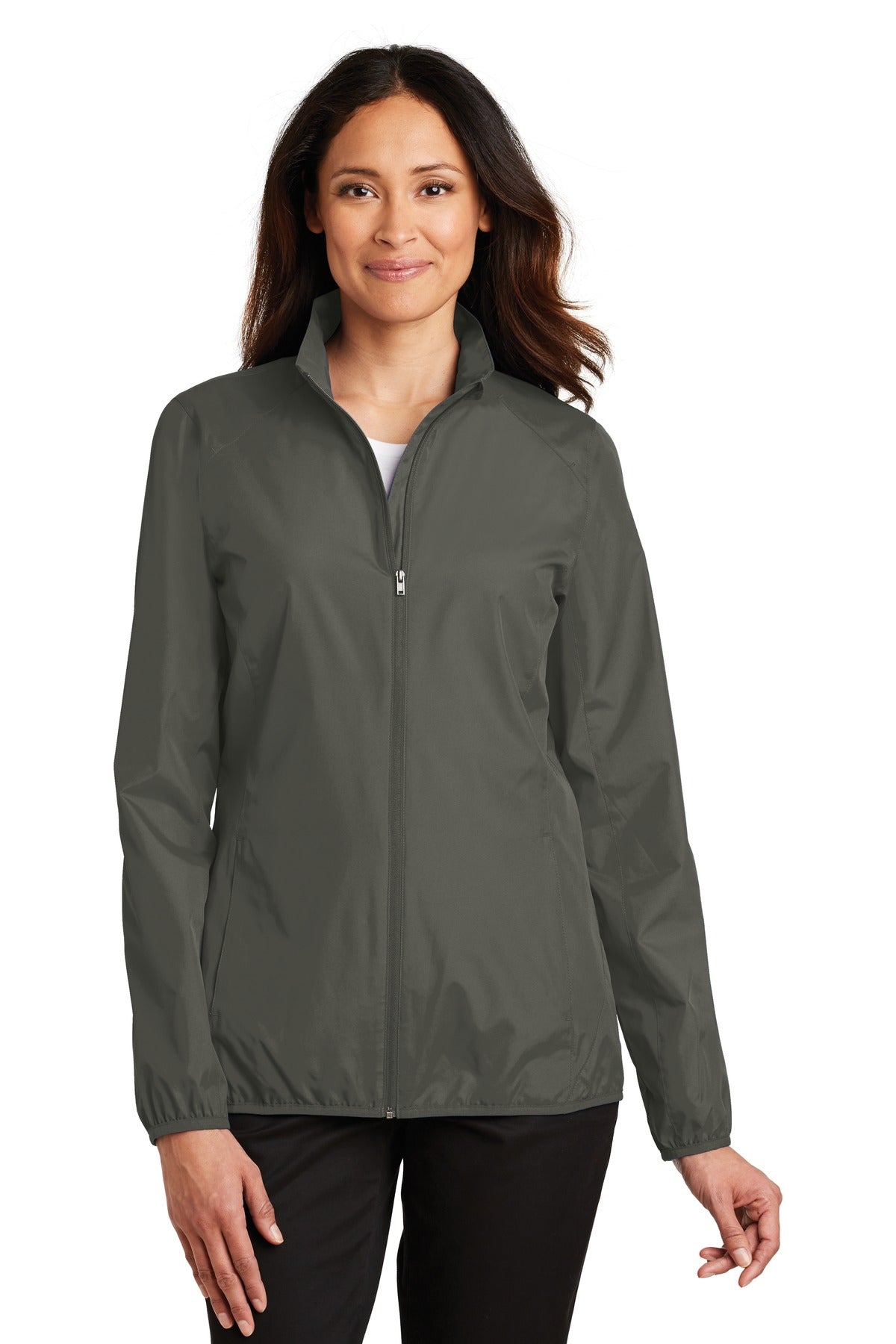 Port Authority Women's Zephyr Full-Zip Jacket. L344 in Grey Steel