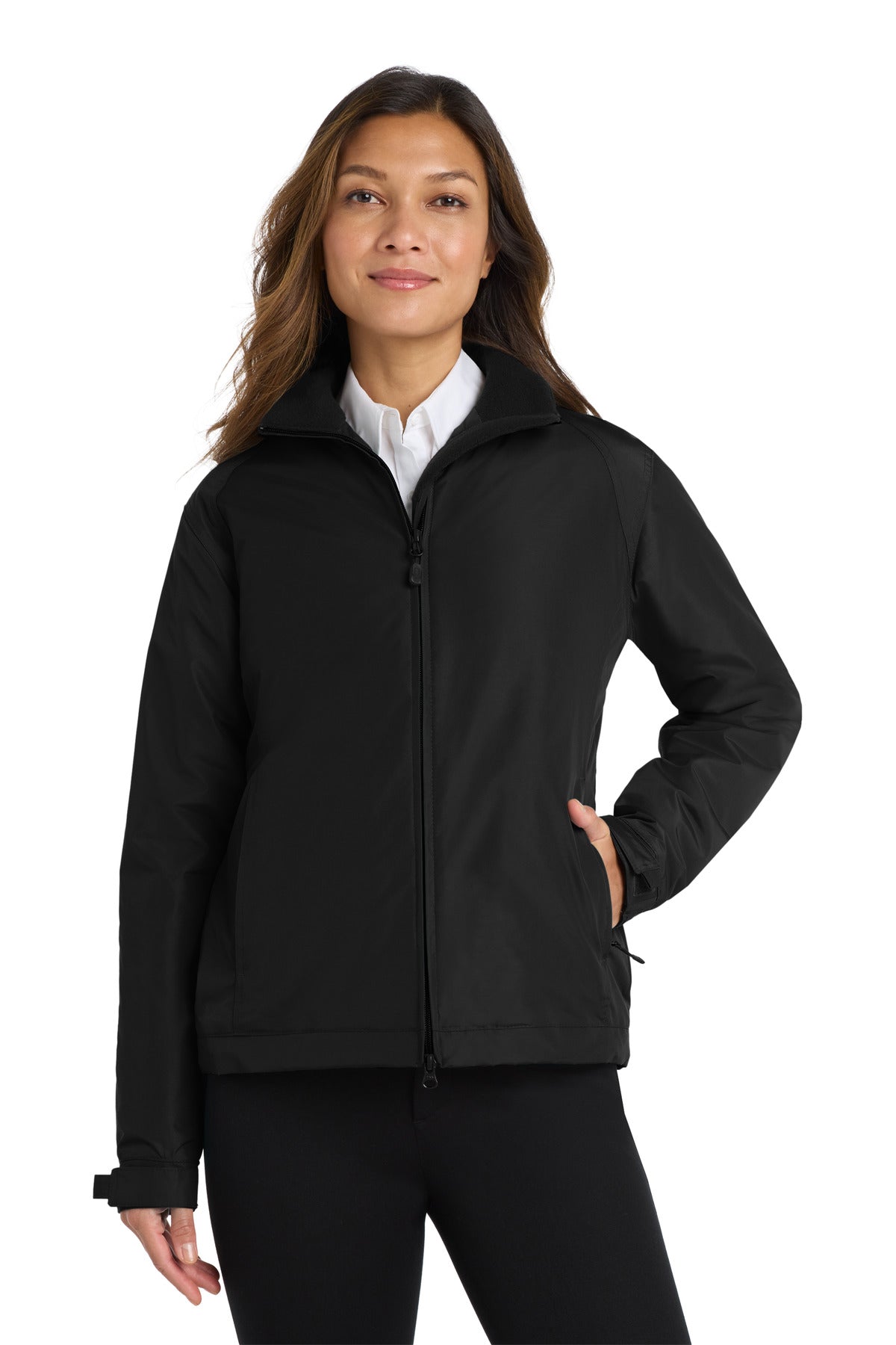 Port Authority Women's Challenger Jacket. L354 in True Black/ True Black