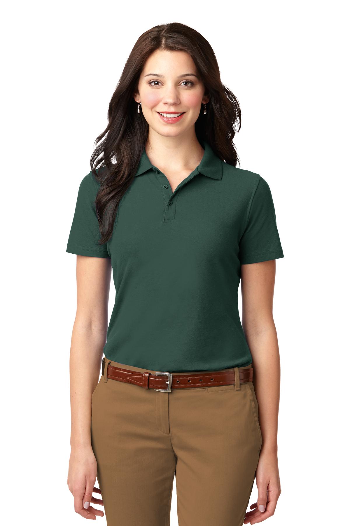 Port Authority Women's Stain-Resistant Polo. L510 in Dark Green